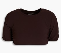 Cropped Rashguard mit Raffungen