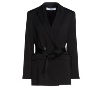 Jekke doppelreihiger Blazer aus Crêpe mit Gürtel