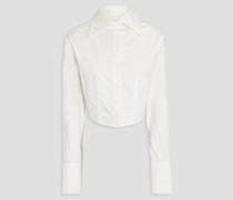Cropped Hemd aus Popeline aus Stretch-Baumwolle