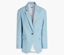 Allen Blazer aus Twill aus einer Leinenmischung mit Nadelstreifen