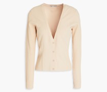 Gerippter Cardigan au tretch-trick