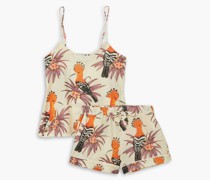 Pyjama aus Baumwoll-Voile mit Print