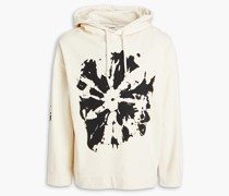 Hoodie aus Baumwollfrottee mit Print