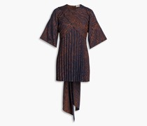 Miata plissierte Bluse aus Jacquard mit Zebraprint
