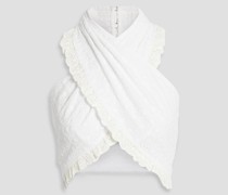 Leanna Cropped Oberteil aus Baumwolle mit Lochstickerei
