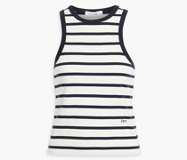 Gestreiftes Tanktop aus Baumwoll-Jersey