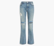 The Pixie halbhohe Bootcut-Jeans inDistressed-Optik