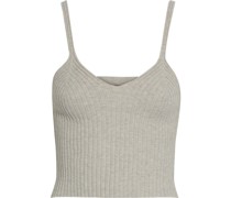 Cropped Tanktop aus einer gerippten Baumwomischung