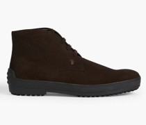 Stiefel aus geprägtem Nubukleder