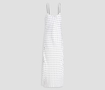 Slip-Dress aus Seiden-Twill inMidilänge mit Polka-Dots
