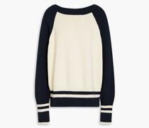 Zweifarbiger Pullover aus Baumwolle XXL