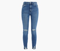 Farrow hoch sitzende Skinny Jeans inDistressed-Optik