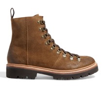 Nanette Combat Boots aus Veloursleder inDistressed-Optik