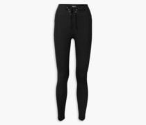 Football Leggings aus geripptem Stretch-Jersey mit Schnürung