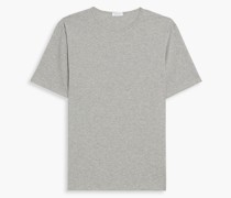 Mélange stretch-cotton jersey T-shirt
