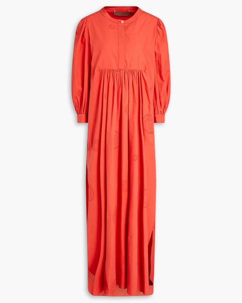 Elie Saab Damen Gerafftes Maxikleid aus Seide mit Stickereien Elie Saab Damen Gerafftes Maxikleid aus Seide mit Stickereien