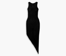 Alic asymmetrisches Midikleid aus gerippter Seide