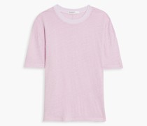 T-Shirt aus Leinen-Jersey mit Flammgarneffekt