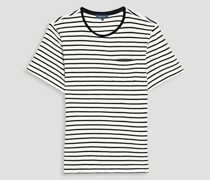 T-Shirt aus Baumwollfrottee mit Streifen L