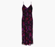 Slip Dress aus Georgette inMidilänge mit floralem Print