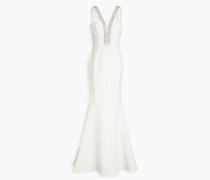 Peyton Robe aus Cloqué mit Kristallverzierung