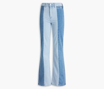 Laurel Canyon zweifarbige hoch sitzende Bootcut-Jeans 24