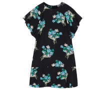 REDValentinoFluted floral-print silk-georgette mini dress
