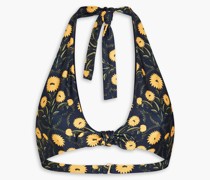 Mimosa Triangel-Bikini-Oberteil mit floralem Print und Knotendetail S