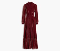 Gigi Maxikleid aus Seiden-Twill mit Print und Rüschen
