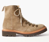 Nanette Ankle Boots aus Veloursleder mit Shearling-Besatz