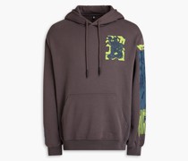 Hoodie aus Baumwollfrottee mit Print