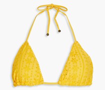 Calia Tara Triangel-Bikini-Oberteil mit Lochstickerei