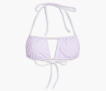 Neckholder-Bikini-Oberteil mit Raffungen
