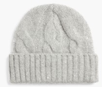 Roan Beanie mit Zopfstrickmuster und Pailletten