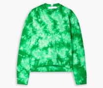Sweatshirt aus Baumwollfrottee mit Batikmuster S