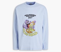 Octopizza bedrucktes T-Shirt aus Baumwoll-Jersey