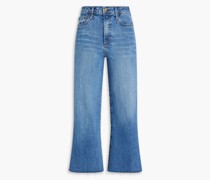 Milla hoch sitzende Cropped Jeans mit weitem Bein