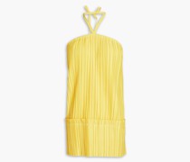 Neckholder-Oberteil aus plissiertem Twill S