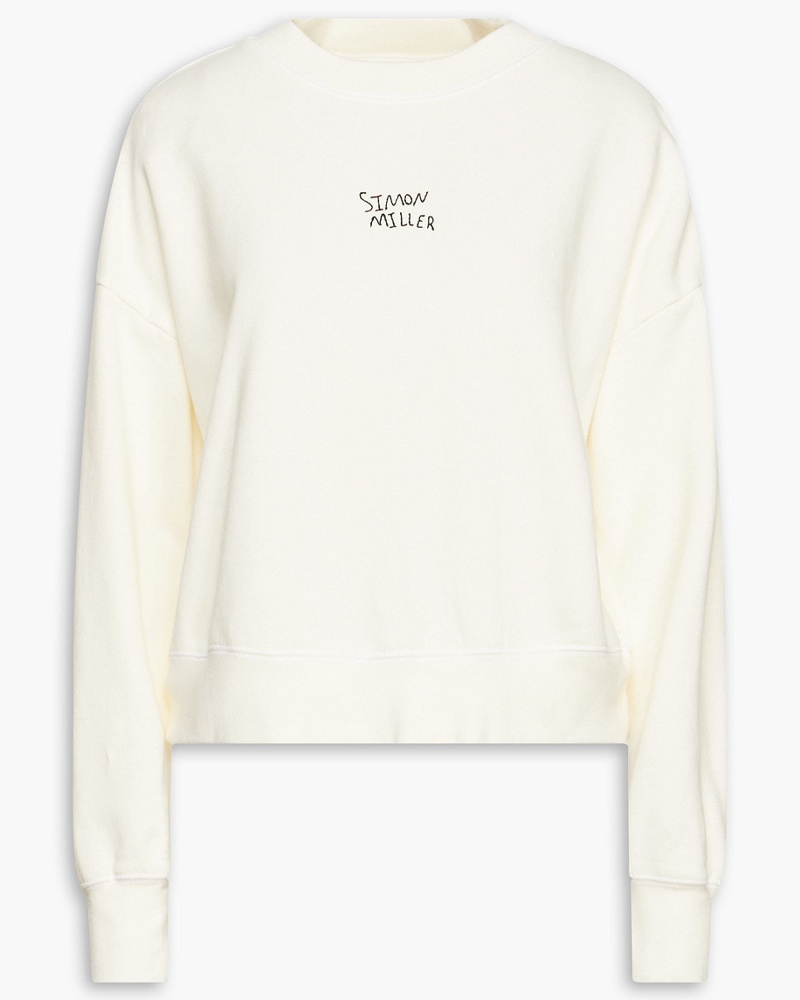 Simon Miller Damen Sweatshirt aus Baumwollfrottee mit Stickereien L