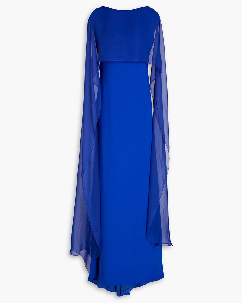 Reem Acra Damen Drapierte Robe aus Voile und Cady