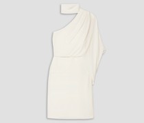 Kleid aus Crêpe mit asymmetrischer Schulterpartie