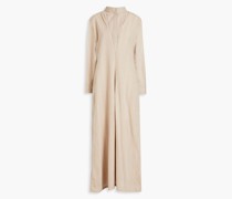 Kaftan aus einer Baumwollmischung inMetallic-Optik mit Nadelstreifen S