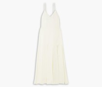 Athena Midikleid aus Crêpe mit Fransen