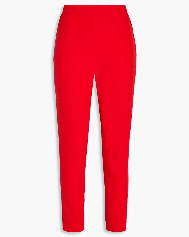 Safiyaa Damen Adrianna Cropped Hose mit schmalem Bein aus Crêpe