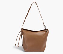 Schultertasche aus Leder mit Ringdetails