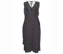 Midikleid aus Stretch-Crêpe mit Polka-Dots