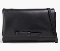 Schultertasche aus Leder mit Schleife