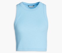 Cumo Cropped Oberteil aus geripptem Jersey aus einer Baumwollmischung