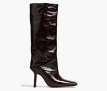 Corrine Stiefel aus Lackleder inKnitteroptik