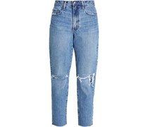 Bessette hoch sitzende Jeans mit geradem Bein inDistressed-Optik 24